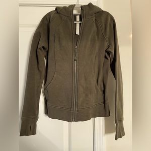 Lululemon Dark Olive Green Hoodie Full Zip